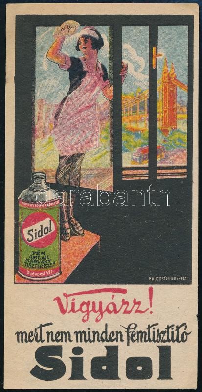 Sidol fémtisztító számolócédula