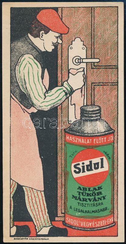 Sidol fémtisztító számolócédula