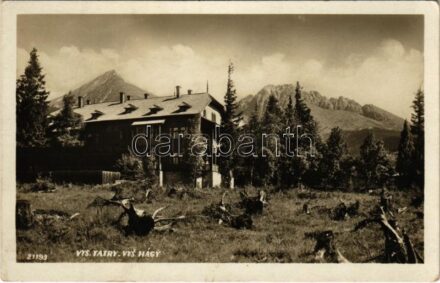 Felsőhági, Visne Hagy, Vysné Hágy (Tátra, Magas-Tátra, Vysoké Tatry); szálloda. Julius Kuszmann kiadása / hotel (EK)