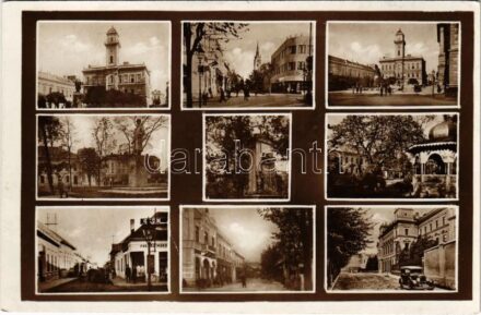1938 Komárom, Komárno; mozaiklap / multi-view postcard