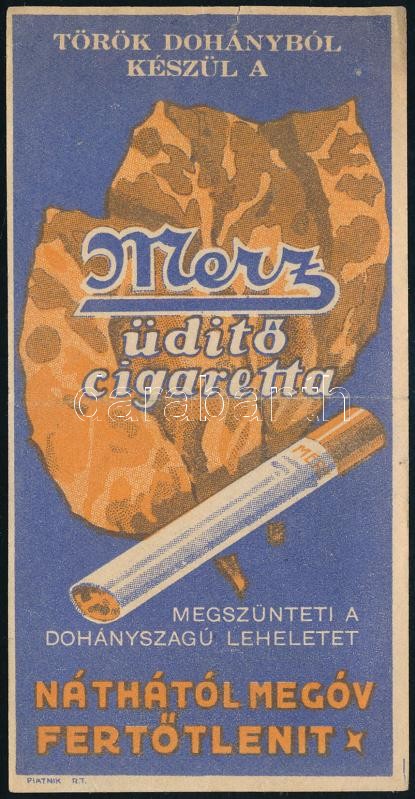 Merz üdítő cigaretta számolócédula