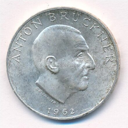 Ausztria 1962. 25Sch Ag 'Anton Bruckner' T:1- patina Austria 1962. 25 Schilling Ag 'Anton Bruckner' C:AU patina Krause KM#2892