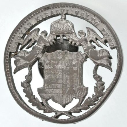 ~1860KB-1868KB 4kr Cu érme hátlapja, ezüstözve gomblyukjelvénnyé alakítva, előlapja lecsiszolva T:2-,3