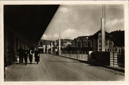 Pöstyén, Piestany; híd, Thermia Palace szálloda. J. Mazác kiadása / bridge, hotel (EK)