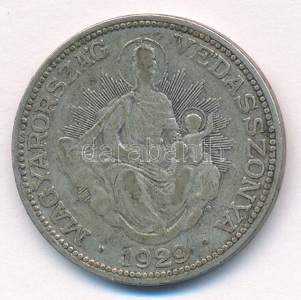 1929. 2P Ag 'Madonna' T:2-,3 patina Adamo P7