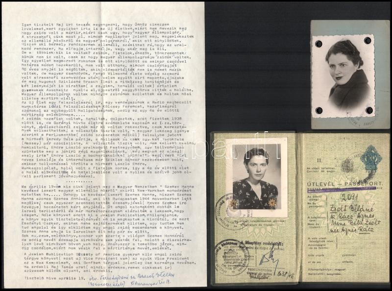 Zsolt Béláné Rácz Éva és Heiman Éva okmányai, útlevél, levelek, fotók, stb. - Image 2
