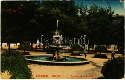 1917 Brassó, Kronstadt, Brasov; Rezsőtér / Rudolfspark / park + 'K.u.k. art. Ausrüstungsstation der 1. Armee in Fogaras' (EK)