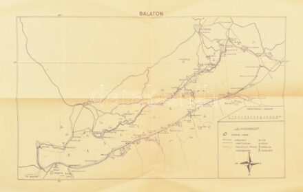 Balaton térképe, 1:200 000, 32×48 cm