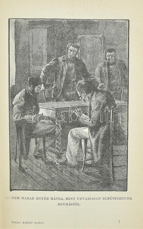Verne Gyula: Antifer mester. Bp., é.n. Franklin. Kiadói egészvászon kötésben - Image 2
