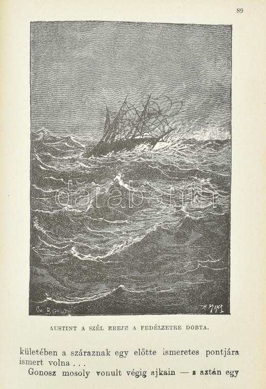 Verne Gyula: Tizenötéves kapitány. Nyolcadik kiadás. Bp., é.n. Franklin. Festett egészvászon kötésben, - Image 2