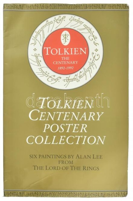 1992 Tolkien cenetenary poster collection. 6 paintings by Allan Lee. Kissé gyűrött mappában. 47x29 cm