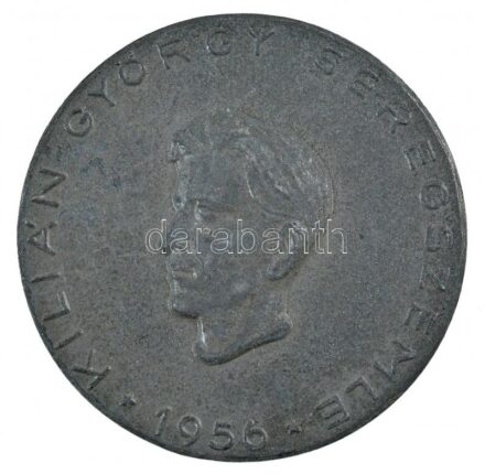 1956. 'A seregszemle kerületi döntőjén elért eredményért / Kilián György Seregszemle 1956' Zn díjérem (40mm) T:2