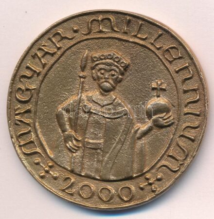 Asszonyi Tamás (1942-) 2000. 'Magyar Millenium / Budapest Operaház' Br emlékérem (49mm) T:1