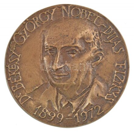 1972. 'Dr. Békésy György Nobel-díjas fizikus 1899-1972 / Kiemelkedő kutatómunkáért - Posta Kísérleti Intézet' Br emlékérem (90mm) T:1-