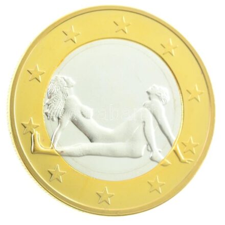 DN '6 Sex Euros' erotikus bimetál zseton T:PP