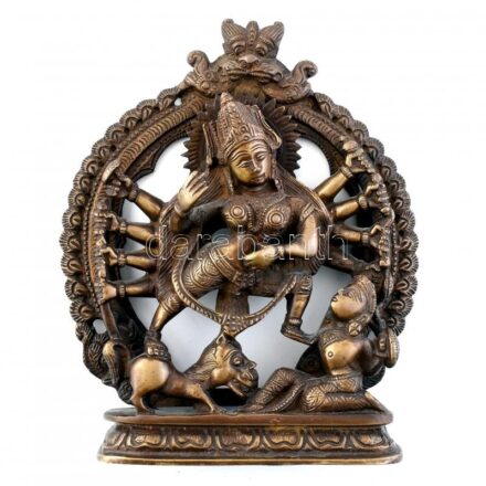 Síva istennő. Bronz szobor, jelzés nélkül, m: 19 cm