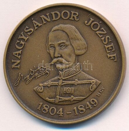 Bognár György (1944-) 1987. 'MÉE Gyöngyösi Csoport - Aradi Vértanúk / Nagysándor József' Br emlékérem (42,5mm) T:1- kis ph, hátlapján egy kisebb karc Adamo GS5