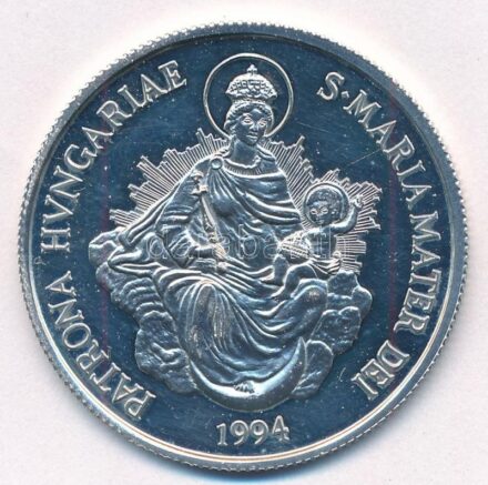 1994. 'Patrona Hungariae 1994' Ag emlékérem (15,67g/0.925/39mm) T:1- (eredetileg PP)
