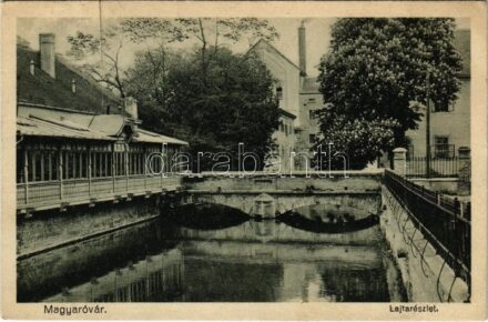 1929 Magyaróvár, Mosonmagyaróvár; Lajta részlet, híd (b)
