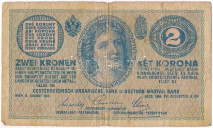 1914. 2K 'C' sorszámjel T:III-,IV Adamo K5/2