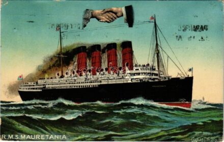 1911 RMS 'MAURETANIA' Cunard Line ocean liner steamship (EB)
