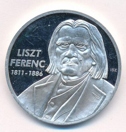 ifj. Szlávics László (1959-) 2011. 'Nagy Magyarok / Liszt Ferenc 1811-1886' ezüstözött Cu emlékérem kapszulában (40mm) T:PP