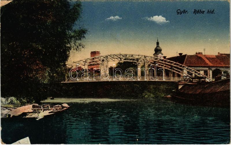 Győr, Rába híd. Vasúti levelezőlapárusítás 2085. (EK)