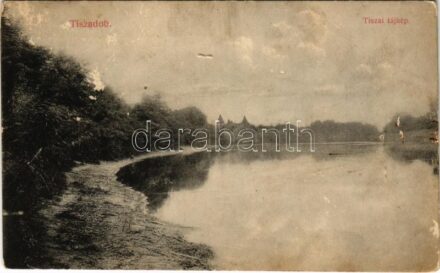 1915 Tiszadob, Tiszai tájkép. Fogyasztási szövetkezet kiadása (b)