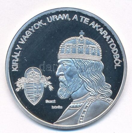 DN 'Nemzetünk nagyjai - Szent István' Ag emlékérem tanúsítvánnyal (10,37g/0.999/35mm) T:PP