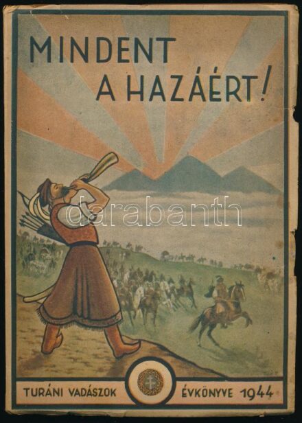 1944 Turáni vadászok évkönyve, 186p. Kiadói illusztrált papírkötésben, 24x17cm Szélén kisebb sérülésekkel