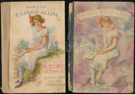 2 db ifjúsági leány regény: Sas Ede: Tavasz-álom + Zsuzsi az új lány. Tutsek Anna szerkesztésében. Sérült papírkötésben