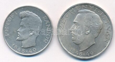 1948. 5Ft Ag 'Petőfi' + 10Ft Ag 'Széchenyi' T:1-,2 kis patina Adamo EM1, EM2