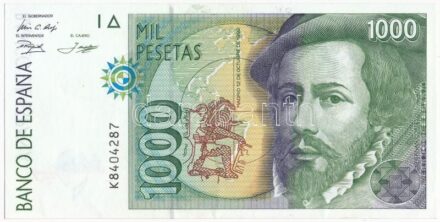 Spanyolország 1992. 1000P 'K8404287' T:I- Spain 1992. 1000 Pesetas 'K8404287' C:AU Krause P#163
