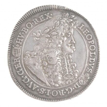 1691K-B Tallér Ag 'I. Lipót' Körmöcbánya (28,53g) T:2,2- fny. Hungary 1691K-B Thaler Ag 'Leopold I' Kremnitz (28,53g) C:XF,VF ear mark Huszár: 1372., Unger II.: 1020.