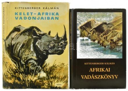 Kittenberger Kálmán 2 műve: Kelet-Afrika vadonjaiban. Pfannl Egon rajzaival. Bp., 1966, Móra. Negyedik kiadás. Kiadói félvászon-kötés, kiadói kissé szakadt papír védőborítóban.; Afrikai vadászkönyv. Bp., 1986, Kentaur könyvek.