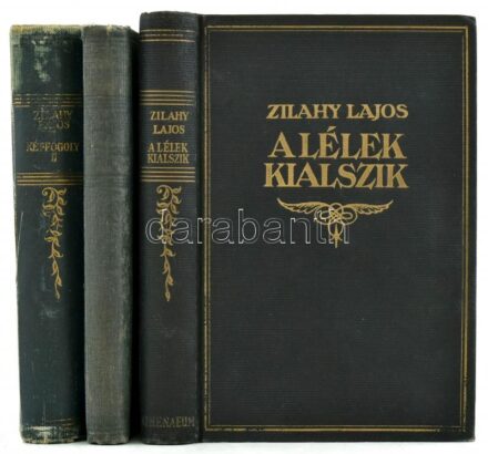 3 db Zilahy Lajos könyv - Két fogoly, A lélek kialszik. Kiadói egészvászon kötés, kopottas állapotban.