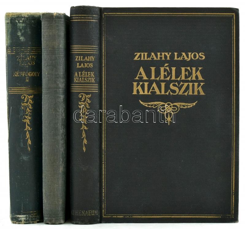 3 db Zilahy Lajos könyv - Két fogoly, A lélek kialszik. Kiadói egészvászon kötés, kopottas állapotban.