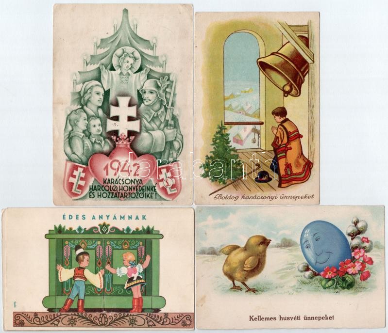 60 db főleg MODERN magyar üdvözlő motívum képeslap vegyes minőségben / 60 mostly modern Hungarian greeting motive postcard sin mixed quality