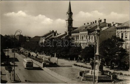 1962 Sopron, Lenin körút, autóbusz. Képzőművészeti Alap Kiadóvállalat (EK)