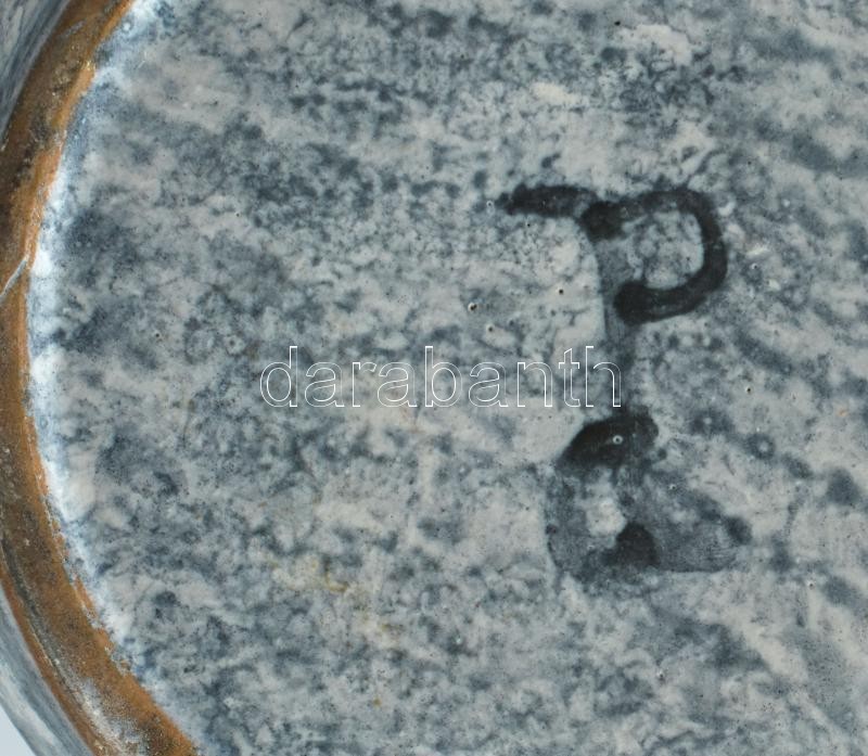 PD jelzéssel: Retró horoszkópos váza, színes mázakkal festett kerámia, jelzett, hibátlan d:14 cm, m:14 cm - Image 2