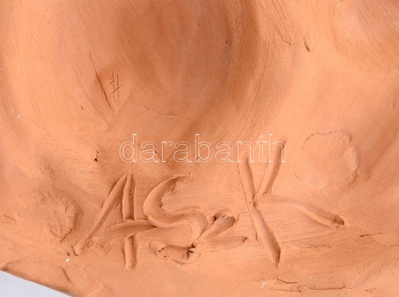 Antalfiné Szente Katalin: Kórus. Festett kerámia, jelzett, hibátlan , 47x24cm - Image 4