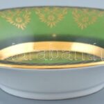 Cseh díszes porcelán tálka, jelzett, kopott, d:14cm - Image 2