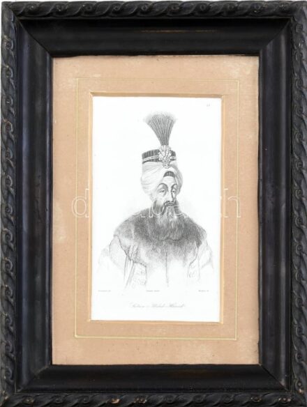 cca. 1840 I. Abdul Hamid (1725-1789), az Oszmán Birodalom szultánjának portréja, Lemaitre, Lalaisse és Monnin metszete, Joseph Marie Jouannin (1783-1844) és Jules Van Gaver, L'Univers pittoresque, Europe, Turquie című művéből, Firmin