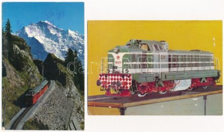 17 db MODERN képeslap közlekedési eszközökkel / 17 modern postcards with means of transport, vehicles