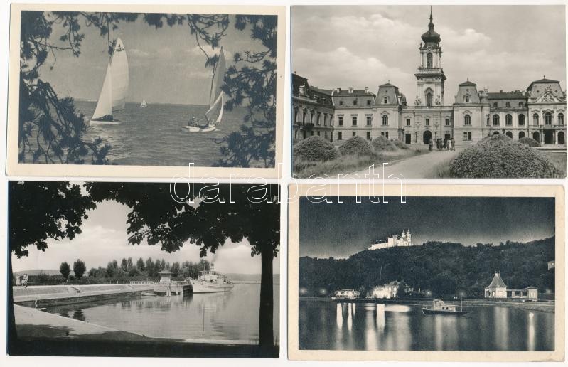 BALATON - 30 db modern fekete-fehér képeslap a 60-as évekből