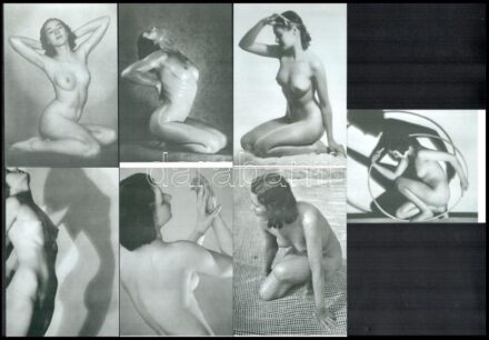 cca 1940 előtt készült felvételek, leletek az aktfényképezés történetéből, 7 db mai nagyítás, 15x10 cm