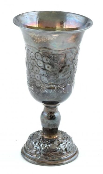 Ezüst 8Ag) vodkás pohár, jelzett, nettó:38g, m:9cm