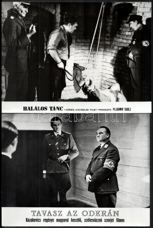 cca 1985 előtt készült felvételek, horogkeresztek különféle filmekben, 5 db vintage produkciós filmfotó, 18x24 cm - Image 2