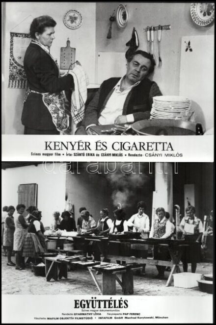 cca 1985 előtt készült felvételek különféle magyar filmek egy-egy jelenetéről, 7 db vintage produkciós filmfotó, 18x24 cm