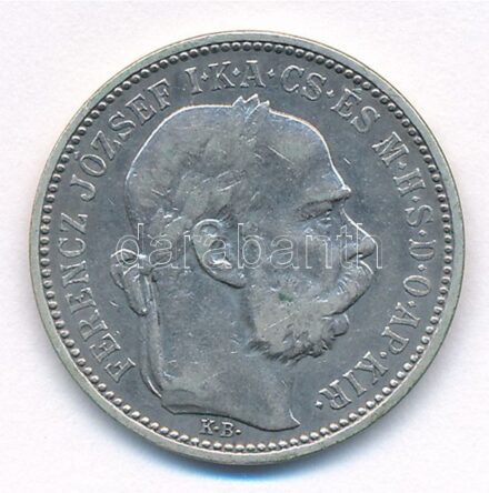 1894KB 1K Ag 'Ferenc József' T:2- patina Adamo K5